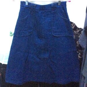 1975 Original Jean Skirt Sleek Lines EUC